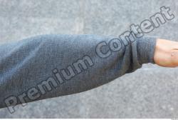 Forearm Man White Casual Pullower Slim